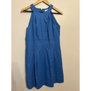 Ann Taylor LOFT Women's Blue Sleeveless Halter Dress Size 6 New $80‎